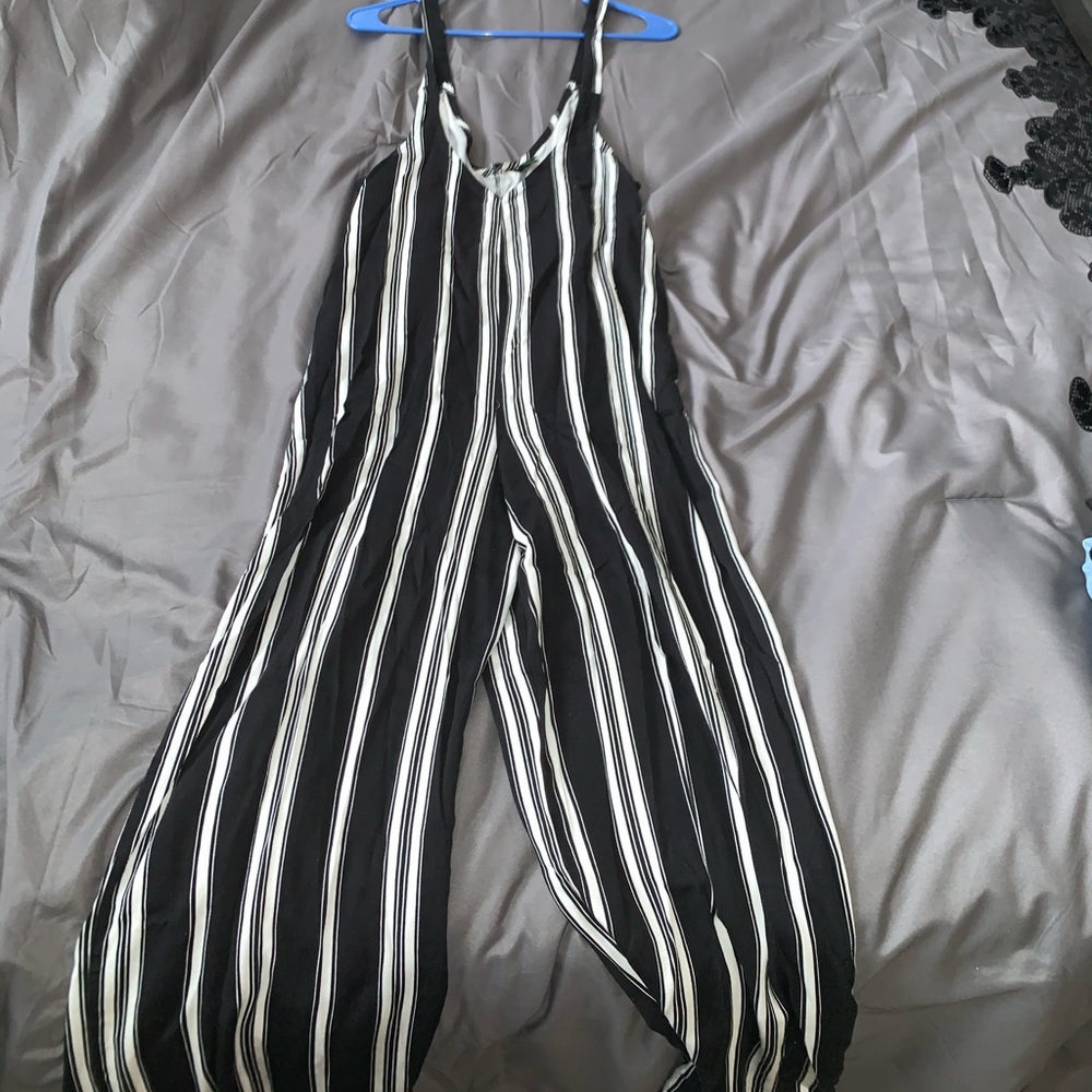 black & white jumpsuit